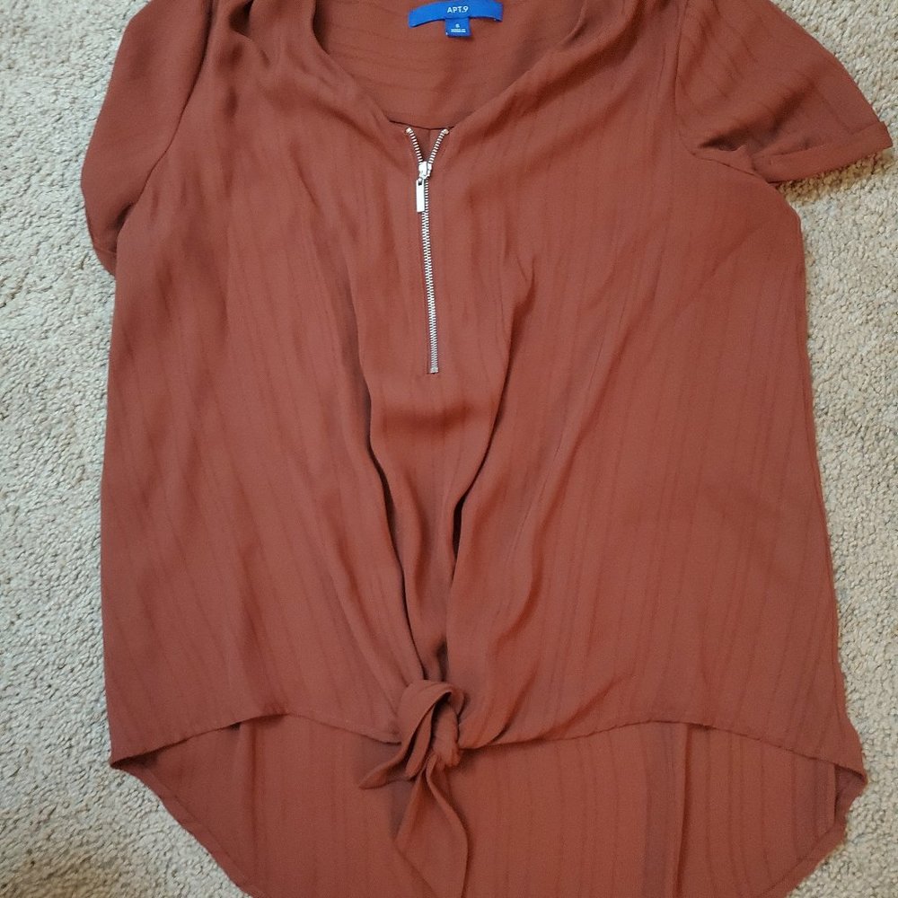 Rich Brown/Maroon Blouse
